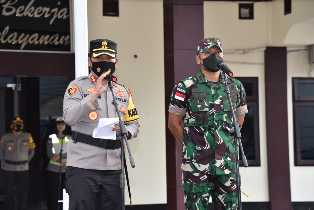 Polres Kubar Gelar Apel Patroli Gabungan Persiapan Pengamanan Menyambut Tahun Baru 2022